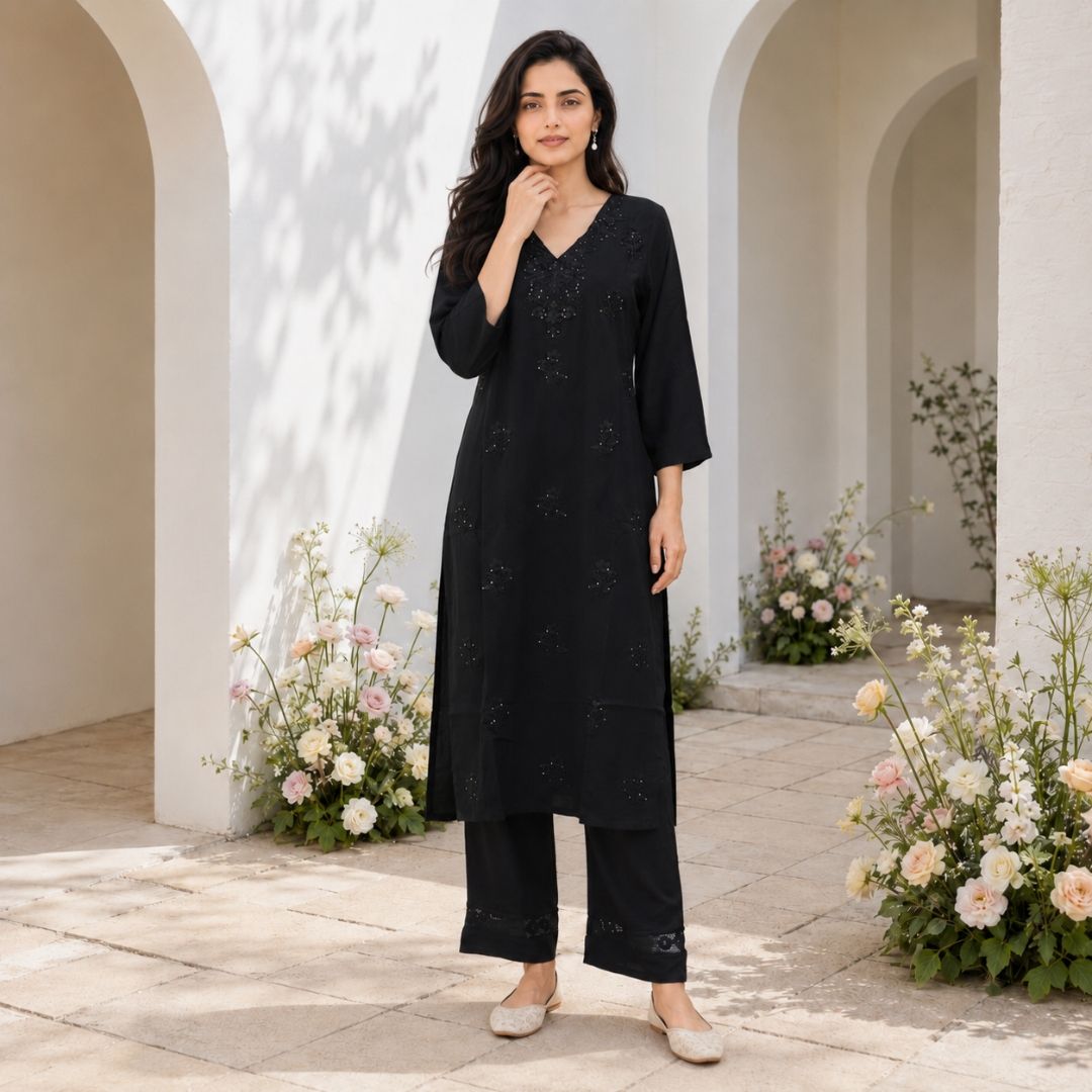 CHANCHAL – Embroidered Kurta Pant Set