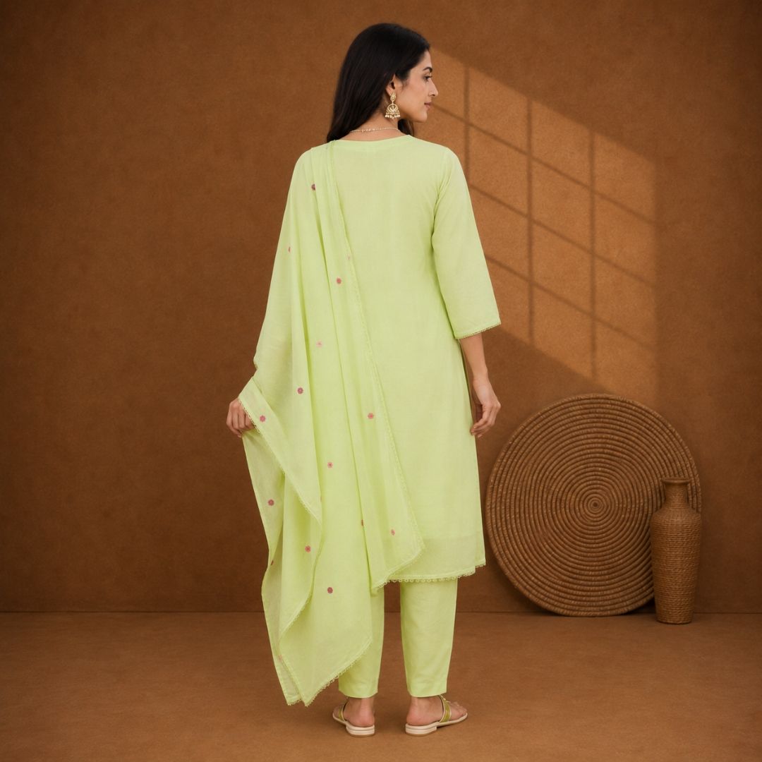 SUHANI – Embroidered A-Line Suit Set view 4