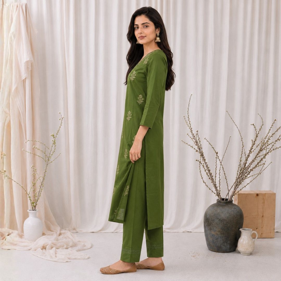 CHANCHAL – Embroidered Kurta Pant Set view 10